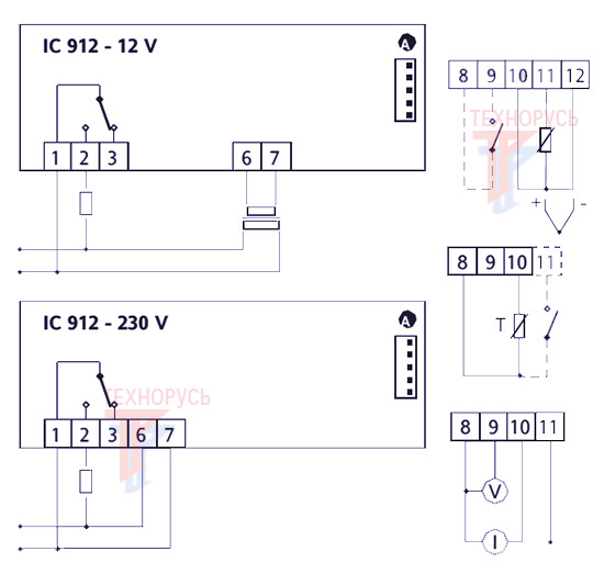 ELIWELL IC 912 - схема подключения