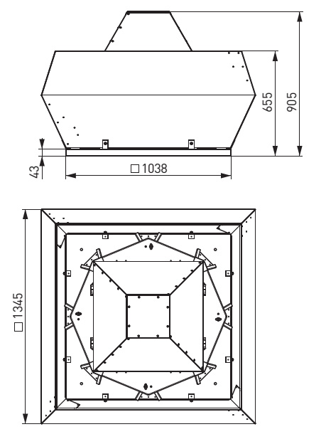 NED VRK 100/71-6D - основные габариты