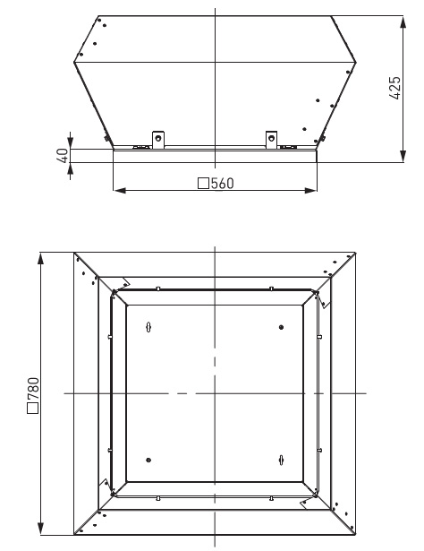 NED VRK 56/35-4E - основные габариты