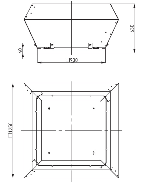 NED VRK 90/63-6D - основные габариты