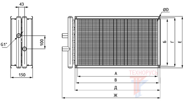 VILMANN WWN 60-30/2 - габаритные размеры