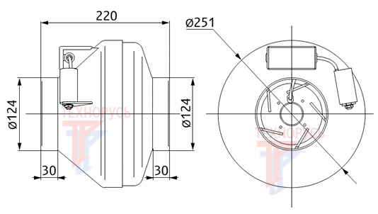 KORF(КОРФ) WNK 125/1 - габариты